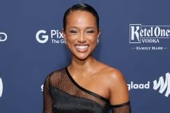 Karrueche Tran Soars in Mesh & Satin Pumps at GLAAD Media 